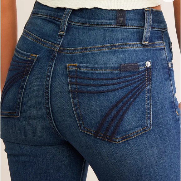 7 for All Mankind Dojo Trouser Stretch Jean Sz 24x32 - Picture 4 of 10